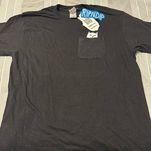 New with tags, Ripndip black tee, size Lg